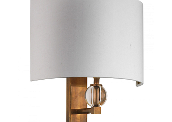 Настенная лампа Crystal Antique Brass Wall Light