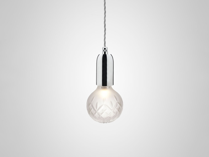 Підвісна лампа  Frosted Crystal Bulb Chrome