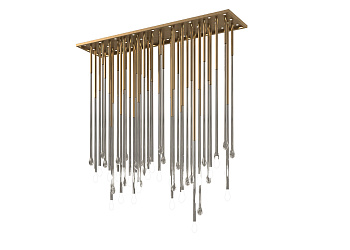 Люстра Lampadario metallo vetro