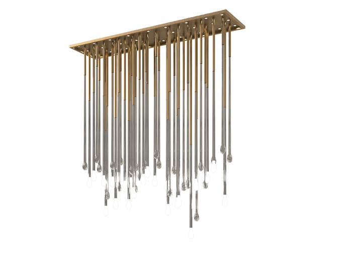 Люстра Lampadario metallo vetro