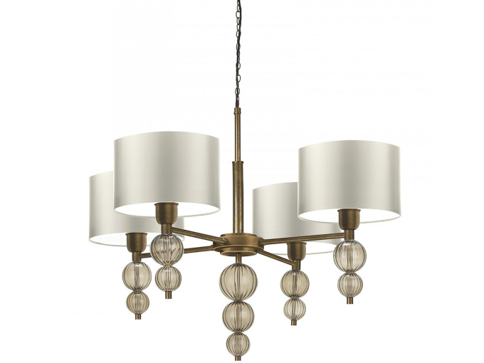 Потолочный светильник Alette Antique Brass Smoke Chandelier