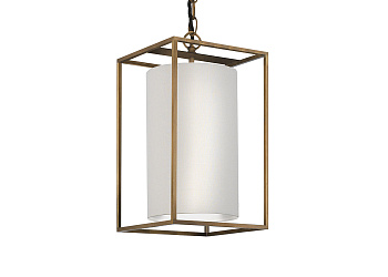 Потолочный светильник Derwent Antique Brass Medium Rectangle Pendant