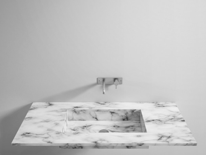 тумба з умивальником Marmo con lavabo rettangolare