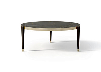 Журнальный столик TAVOLINO ROTONDO CON INSERTO IN OTTONE | Art. 7530