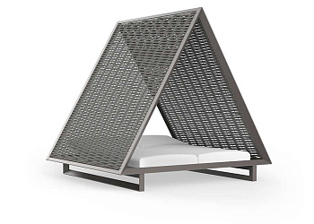 Шезлонг Vineyard daybed. woven rope roof