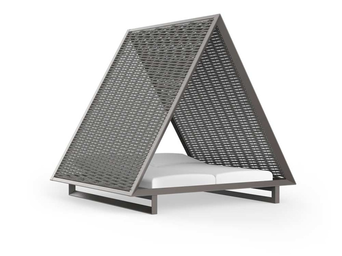 Шезлонг Vineyard daybed. woven rope roof