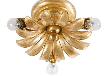 Настенный светильник 3 Lights Ceiling Lamp With Leaves