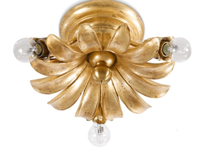 Настенный светильник 3 Lights Ceiling Lamp With Leaves