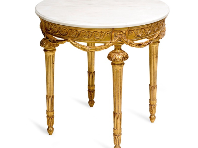 стіл Round Side Table With 4 Legs And Garlands