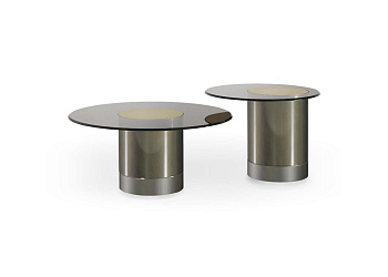 Журнальный столик Tau 40 Steel Vetro