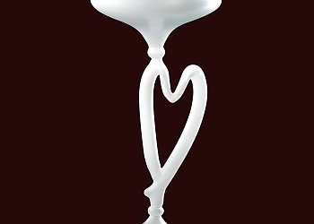 Ваза White Heart Vase in Murano glass