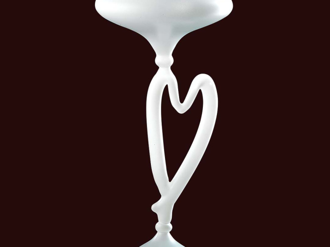 Ваза White Heart Vase in Murano glass
