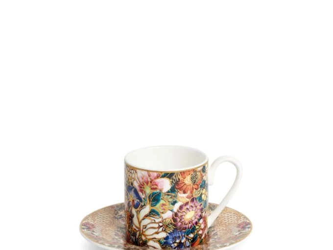 Чашка    Golden Flowers cup and saucer coffee set 