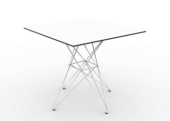 Стол Faz table stainless base 80x80