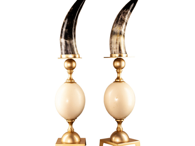 Украшение для стола Horn And Ostrich Eggshell